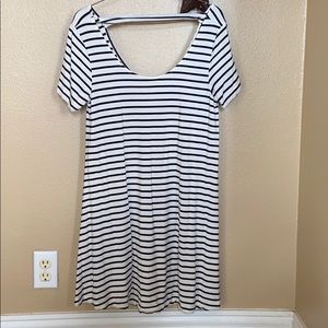 Black & white striped long shirt